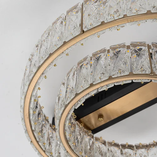 Люстра потолочная LED Palant CL325152 Citilux прозрачная на 1 лампу, основание чёрное в стиле классический современный фото 6