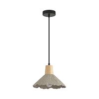 Светильник подвесной Eoliana 8351/1A Lumion серый на 1 лампу, основание чёрное в стиле скандинавский 