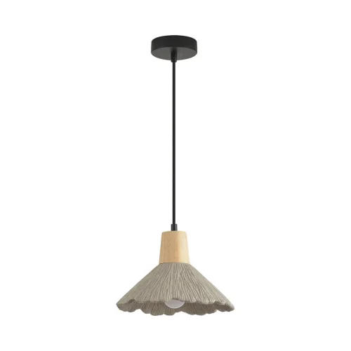 Светильник подвесной Eoliana 8351/1A Lumion серый на 1 лампу, основание чёрное в стиле скандинавский Светильник подвесной Eoliana 8351/1A Lumion серый на 1 лампу, основание чёрное в стиле скандинавский