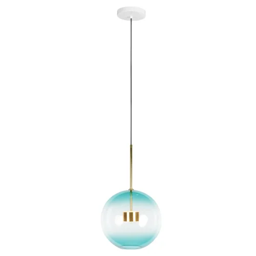 Светильник подвесной LED Bolle 2027-P1 Blue LOFT IT голубой 1 лампа, основание белое в стиле модерн молекула шар фото 3