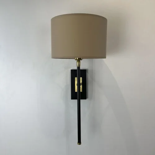Бра Heathfield 123237-22 ImperiumLoft коричневый на 1 лампа, основание чёрное в стиле классический современный  фото 5