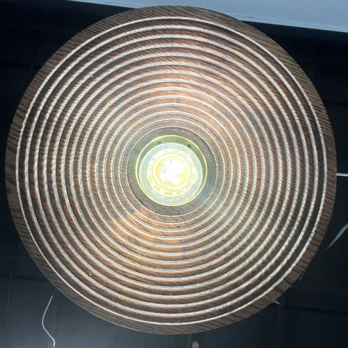 Светильник подвесной WOOD Dark brown 219479-26 ImperiumLoft коричневый 1 лампа, основание латунь в стиле скандинавский  фото 12