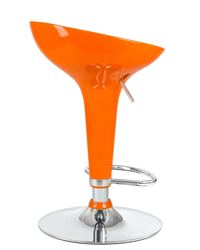 Стул барный 1004-LM BOMBA,  цвет сиденья оранжевый, цвет основания хром Dobrin, оранжевый/, ножки/металл/хром, размеры - 660*880***430*360 фото 4