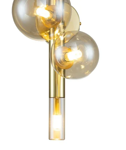 Бра Canto V000249 Indigo янтарный на 5 ламп, основание золотое в стиле современный  фото 3
