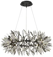 Люстра подвесная Florentina WE118.27.023 Wertmark прозрачная на 27 ламп, основание чёрное в стиле современный ветви