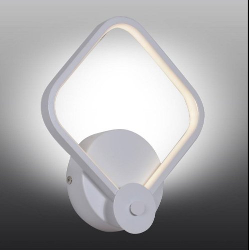 Бра LED Banbury OML-42601-12 Omnilux белый на 1 лампа, основание белое в стиле хай-тек квадраты