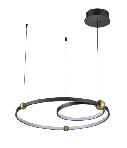 Светильник подвесной ЛЕД Атомо (Atomo) VL7252P12 Vele Luce чёрный на 1 лампу, основание чёрное в стиле хай-тек современный кольца фото 2 Светильник подвесной ЛЕД Атомо (Atomo) VL7252P12 Vele Luce чёрный на 1 лампу, основание чёрное в стиле хай-тек современный кольца фото 2