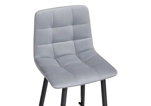Полубарный стул Чилли К темно-серый / черный 502079 Woodville, серый/велюр, ножки/металл/чёрный, размеры - ****430*420 фото 5