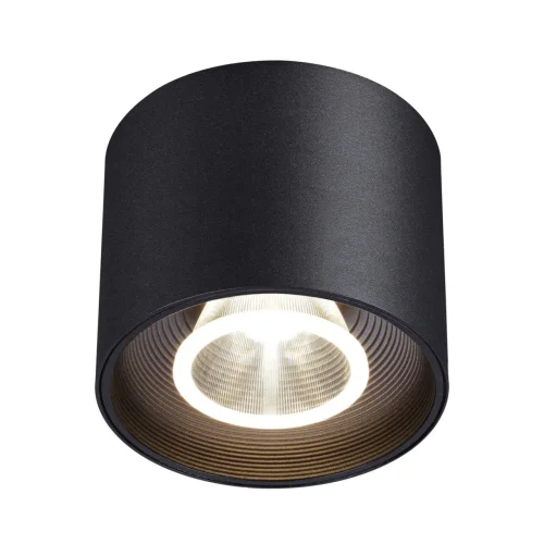 Светильник накладной LED Bind 358792 Novotech чёрный на 1 лампу, основание чёрное в стиле хай-тек круглый фото 4