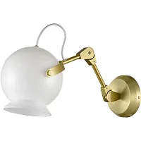 Бра лофт Гиусепп (Giuseppe) VL2084W01 Vele Luce белый на 1 лампу, основание латунь в стиле лофт Бра лофт Гиусепп (Giuseppe) VL2084W01 Vele Luce белый на 1 лампу, основание латунь в стиле лофт