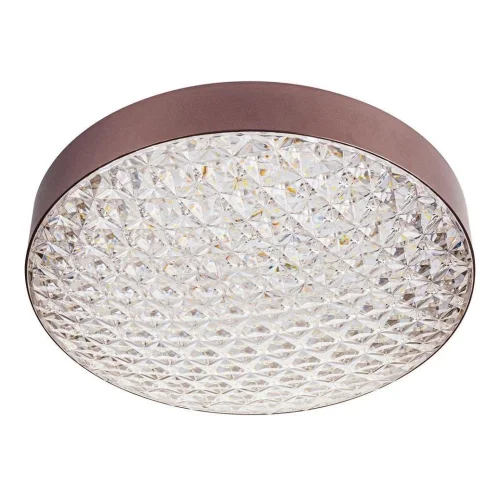 Светильник потолочный LED с пультом 10246/1LED Escada прозрачный на 1 лампу, основание коричневое в стиле современный с пультом