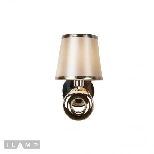 Бра Brooklyn W2401-1 Nickel iLamp коричневый на 1 лампу, основание никель в стиле современный американский 