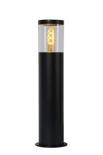 Парковый светильник Fedor 14899/50/30 Lucide уличный IP44 чёрный 1 лампа, плафон прозрачный в стиле современный E27