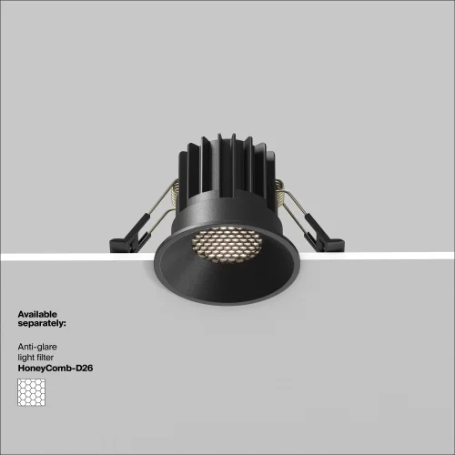 Светильник точечный LED Round DL058-7W4K-B Maytoni чёрный на 1 лампу, основание в стиле современный фото 11