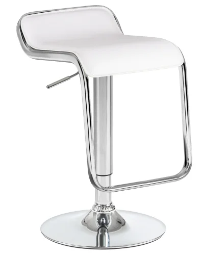Стул барный набор 2 шт. SET-2 3021-LM CRACK, цвет сиденья белый, цвет основания хром Dobrin, /экокожа, ножки/металл/хром, размеры - 680*890***385*480 фото 2