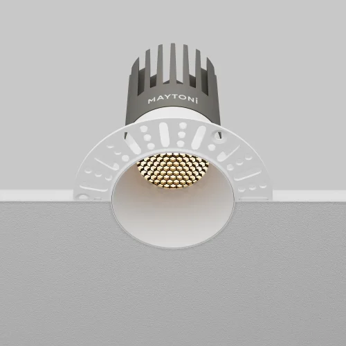 Светильник точечный LED Dip DL122-15W-3K-TRS-W Maytoni белый на 1 лампу, основание белое в стиле современный хай-тек круглый для затирки фото 10