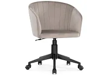 Компьютерное кресло Тибо светло-коричневый 464222 Woodville, коричневый/велюр, ножки/пластик/чёрный, размеры - *900***600*600