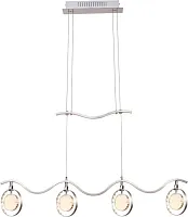 Светильник подвесной LED KATHARINA 56108-4Z Globo без плафона на 4 лампы, основание серебряное в стиле современный 