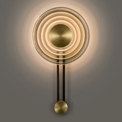 Настенный светильник FANCY L55.5 179941-26 ImperiumLoft прозрачный на 1 лампа, основание латунь в стиле лофт современный  фото 2