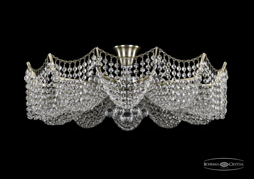 Люстра потолочная хрустальная 77081/67 Pa Bohemia Ivele Crystal прозрачная на 12 ламп, основание латунь в стиле классический sp