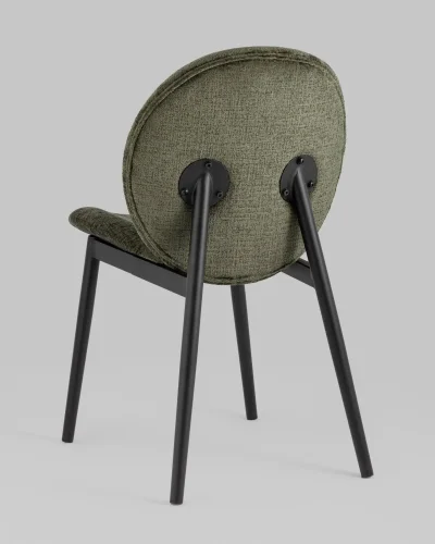 Кресло Эллиот, зеленый УТ000035983 Stool Group, зелёный/альпака, ножки/металл/чёрный, размеры - *860***480*610 фото 4