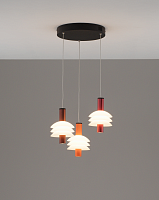 Светильник подвесной LED Sylv V11389-PL Moderli белый на 3 лампы, основание чёрное в стиле современный каскад