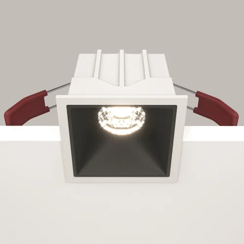 Светильник точечный Alfa LED DL043-01-10W4K-D-SQ-WB Maytoni белый чёрный на 1 лампу, основание чёрное белое в стиле современный фото 15