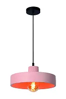 Светильник подвесной Ophelia 20419/35/66 Lucide розовый 1 лампа, основание чёрное в стиле современный 