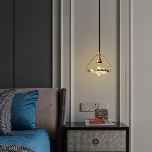 Светильник подвесной BLISS brass 186783-23 ImperiumLoft прозрачный на 1 лампу, основание латунь в стиле современный арт-деко фото 8