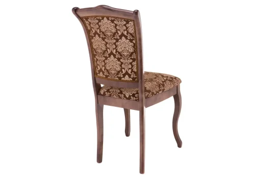 Деревянный стул Луиджи орех / шоколад 318617 Woodville, шоколад/ткань, ножки/массив березы/орех, размеры - ****440*520 фото 4