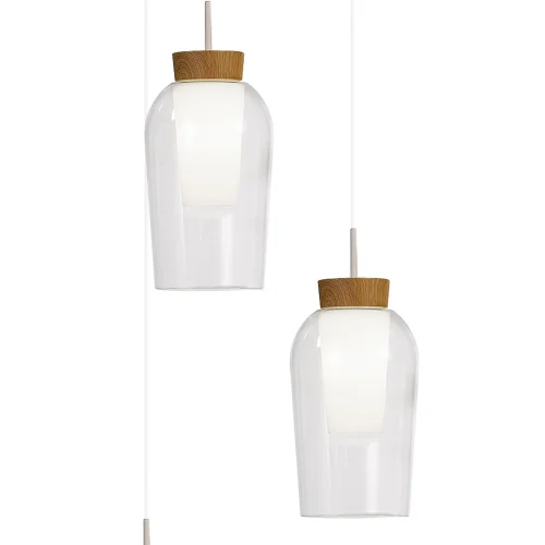 Светильник подвесной Nora 8276 Mantra прозрачный 3 лампы, основание белое в стиле современный каскад фото 2