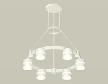 Светильник подвесной XR92031202 Ambrella light белый 6 ламп, основание белое в стиле хай-тек современный 