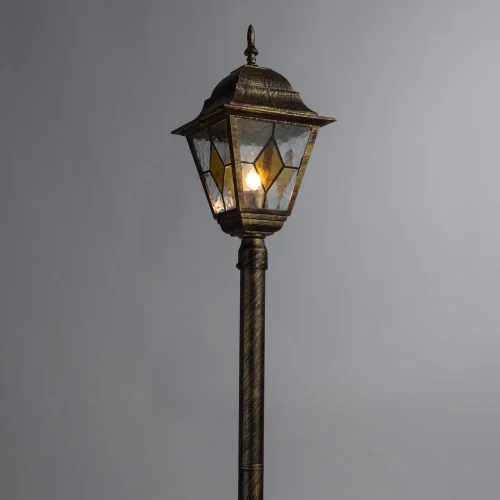 Парковый светильник BERLIN A1016PA-1BN Arte Lamp уличный IP44 чёрный 1 лампа, плафон прозрачный в стиле классический E27 фото 2