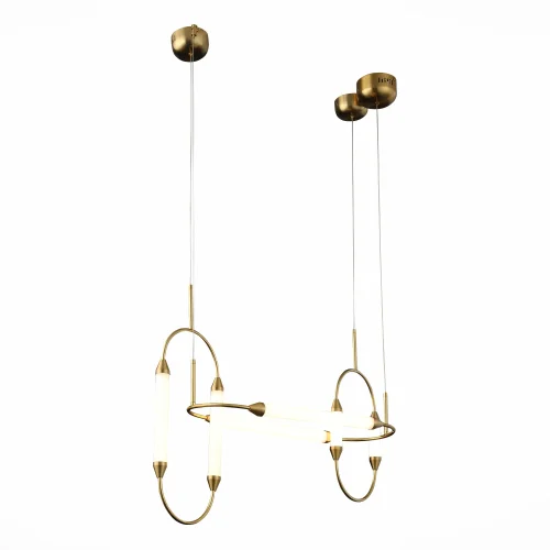 Светильник подвесной LED Olbia SL6004.303.06 ST-Luce белый на 6 ламп, основание латунь в стиле современный 