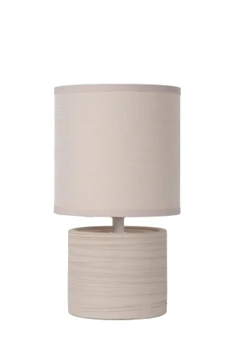 Настольная лампа GREASBY 47502/81/38 Lucide бежевая 1 лампа, основание бежевое керамика в стиле кантри  фото 2