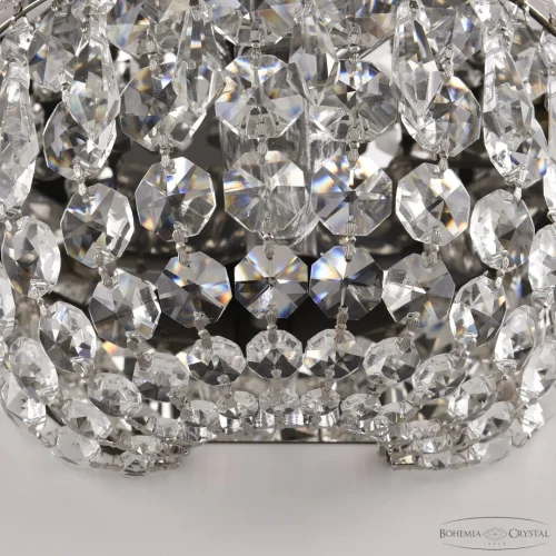 Бра 2201H201B/2/35IV Ni Bohemia Ivele Crystal без плафона на 3 лампы, основание прозрачное никель в стиле классический drops фото 6