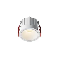 Светильник точечный LED Alfa LED DL043-01-10W3K-RD-W-1 Maytoni белый на 1 лампу, основание белое в стиле современный хай-тек круглый