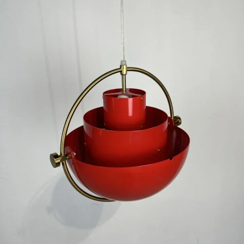 Светильник подвесной Weisdorff 123431-22 ImperiumLoft красный 1 лампа, основание латунь в стиле арт-деко лофт современный  фото 6