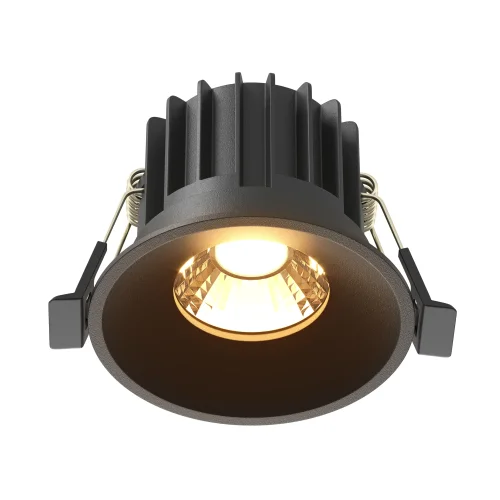 Светильник точечный LED Round DL058-12W2.7K-B Maytoni чёрный на 1 лампу, основание чёрное в стиле современный хай-тек круглый