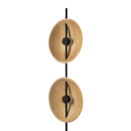 Торшер LED Wood 10451F LOFT IT коричневый на 2 лампы, основание чёрное коричневое в стиле современный лофт фото 3
