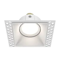 Светильник точечный Dot DL042-01-SQ-W Maytoni белый 1 лампа, основание белое в стиле современный для затирки