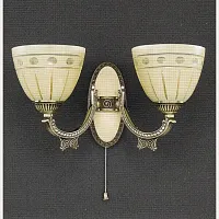 Бра с выключателем A 7054/2  Reccagni Angelo бежевый 2 лампы, основание античное бронза в стиле классический 