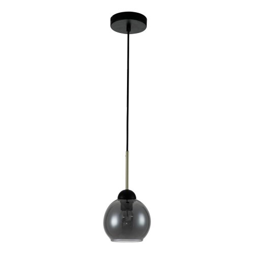 Светильник подвесной Grappoli V000218 Indigo чёрный серый 1 лампа, основание чёрное в стиле хай-тек  фото 2