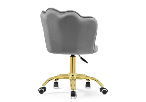 Компьютерное кресло Bud grey / gold 15538 Woodville, серый/велюр, ножки/металл/золотой, размеры - *850***550*470 фото 4
