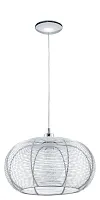 Светильник подвесной HANU 92504 Eglo серый 1 лампа, основание серое хром в стиле модерн 