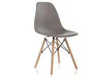 Пластиковый стул Eames PC-015 серый 11181 Woodville, серый/, ножки/массив бука дерево/натуральный, размеры - ****460*490