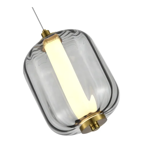 Светильник подвесной LED Summer SL1193.313.01 ST-Luce серый 1 лампа, основание латунь в стиле современный  фото 3