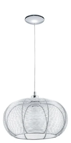 Светильник подвесной HANU 92504 Eglo серый 1 лампа, основание хром серое в стиле современный 