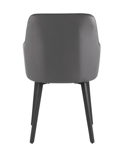 Стул Прайм NEW, экокожа серая УТ000031314 Stool Group, серый/экокожа, ножки/металл/чёрный, размеры - ****530*590 фото 4