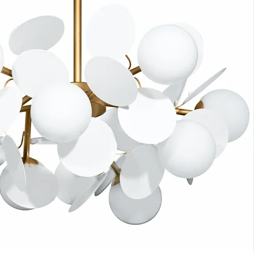 Люстра на штанге Матиз (Matisse) 10008/10 white LOFT IT белая разноцветная на 10 ламп, основание золотое в стиле современный шар фото 3 Люстра на штанге Матиз (Matisse) 10008/10 white LOFT IT белая разноцветная на 10 ламп, основание золотое в стиле современный шар фото 3